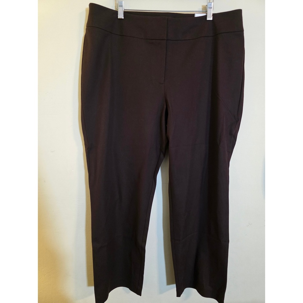 Chico's Getaway‎ Westwood Pant Chocolate Brown Size 3.5(18) Short NWT Office